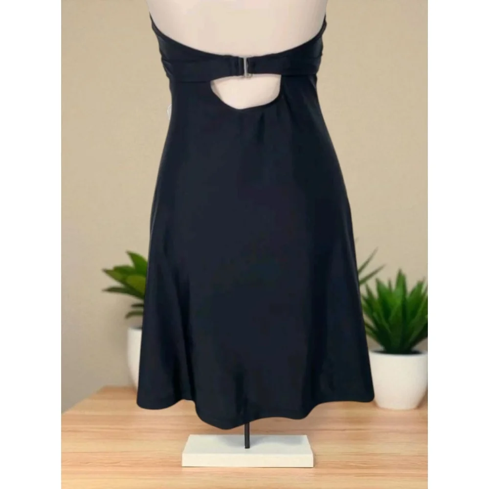 ATHLETA 32 B/C‎ Tara Halter Swim Dress Black